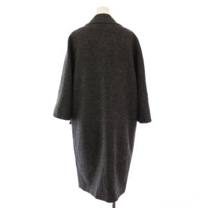 MARNI ノーカラーコート チェスターデザイン アウター ロング丈 ワンカラー ウール 38 グレー /BB
