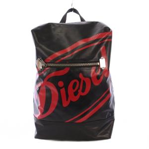 リュックサック バックパック ロゴ プリント バイカラー 黒 ブラック 赤 レッド /BB