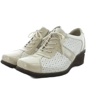 ウォーキング ペダラ PEDALA スニーカー シューズ ウェッジソール ヒール レースアップ 24.5cm