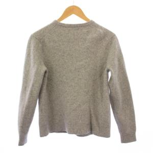 POLO RALPH LAUREN ニット セーター 長袖 クルーネック ロゴ 刺繍 ワンポイント ウール L グレー /BB