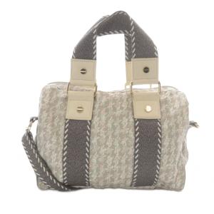 ショルダーバッグ ハンドバッグ 2way 総柄 グレー /SR