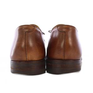 Crockett & Jones ビジネスシューズ レースアップ スクエアトゥ ローヒール レザー ワンカラー 8.5 茶 ブラウン /BB