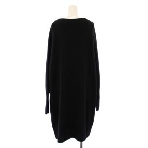 IENA 23AW ウールカシミヤチュニックワンピース ニット セーター 長袖 クルーネック ワンカラー 無地 F