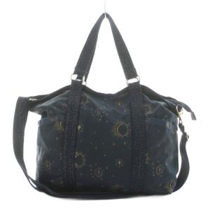 ショルダーバッグ ハンドバッグ 2way 月 ナイロン 紺 ネイビー /AN4