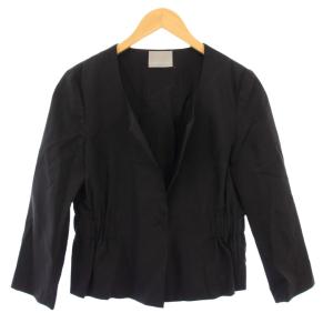 theory luxe セットアップ ノーカラージャケット アウター ショート丈 フレアスカート ひざ丈 ワンカラー ウール 40