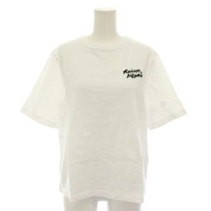 Tシャツ カットソー クルーネック 半袖 ロゴ刺繍 タグ付き XXS 白 ホワイト 黒 ブラック MW00126KJ0119