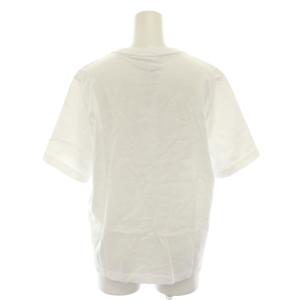 Maison Kitsuné Tシャツ カットソー クルーネック 半袖 ロゴ刺繍 タグ付き XXS 白 ホワイト 黒 ブラック MW00126KJ0119