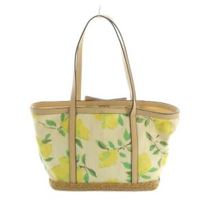 kate spade new york トートバッグ レモン柄 黄色 ベージュ アイボリー 緑 /MI