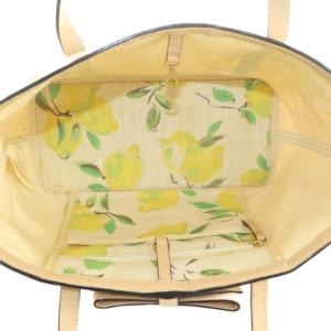 kate spade new york トートバッグ レモン柄 黄色 ベージュ アイボリー 緑 /MI