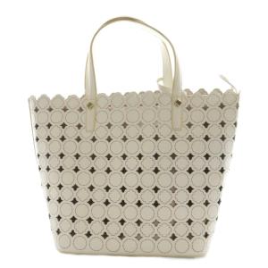 キャンディークローバートートバッグ レザー 白 ホワイト /SS OS