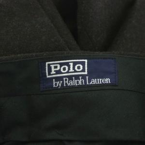 Polo by Ralph Lauren スラックス ウールパンツ ジップフライ ダークブラウン /KU