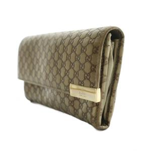 GUCCI 長財布 二つ折り財布 グッチシマ ゴールドカラー /SS OS