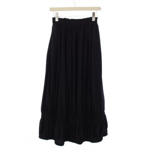 GATHER SKIRT ギャザースカート フレア ロング 36 ダークネイビー 300GS231-1400