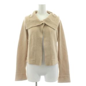 ニットカーディガン ウール 42 ベージュ