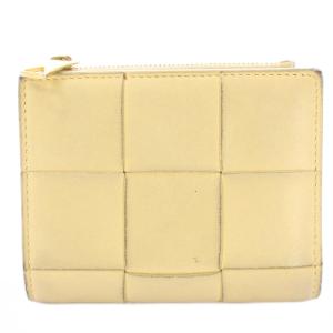 マキシイントレチャート 二つ折り財布 コンパクトウォレット スクエア レザー ワンカラー ベージュ /BB