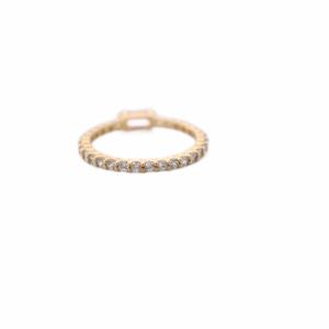 SWAROVSKI ビジュー リング  指輪 58 ゴールドカラー /KH