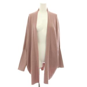 ニットカーディガン トッパー 長袖 カシミヤ 絹 シルク混 L ピンク RMA4423016 /YT