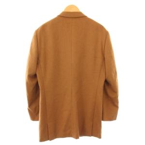 GIANNI VERSACE テーラードジャケット ブレザー アウター シングル 総裏地 ミドル丈 ウール アンゴラ混 48 茶 ブラウン