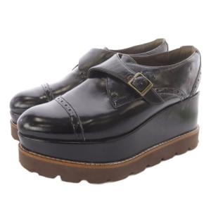 レザーシューズ 厚底 35.5 黒 ブラック /SR