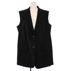 タグ付き ジレ ベスト ロング XL 黒 2359160239 /KH