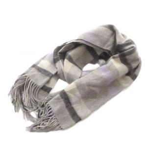 ストール チェック柄 グレー /SR