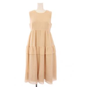 ふわふわワンピース 38 ベージュ 36154