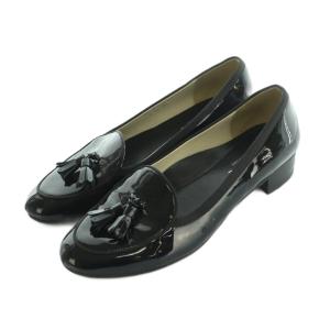 ローファー エナメル タッセル 24.0cm 黒 ブラック /MI