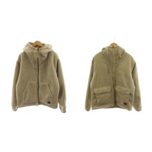 フリースジャケット リバーシブル フード アウター M ベージュ /AN52