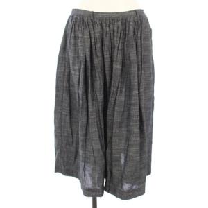 フレアスカート ギャザー ミモレ丈 ロング 2 黒 5064904 /TK