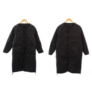 TAION BEAMS別注 ロングダウンジャケット リバーシブル ナイロン アウター ロゴ 刺繍 ワンカラー