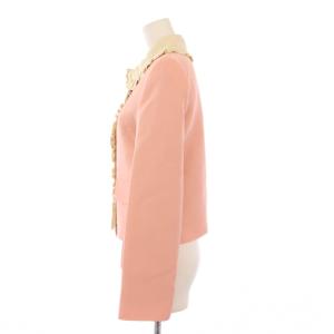 GUCCI フリルトリム クロップドジャケット 36 ピンク 452943