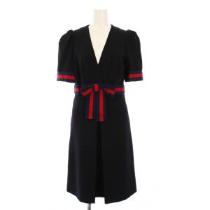 Jersey V-neck Dress ワンピース M ブラック 501488