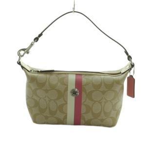 ハンドバッグ シグネチャー柄 ベージュ /MI