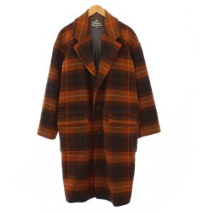 チェスターコート チェック F ブラウン VW-W1-78374