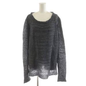 ニット セーター 長袖 ウール グレー /AN54