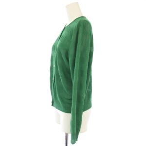 Leilian カーディガン ニット クルーネック 長袖 ボーダー 13 グリーン LS-0901822 /TK