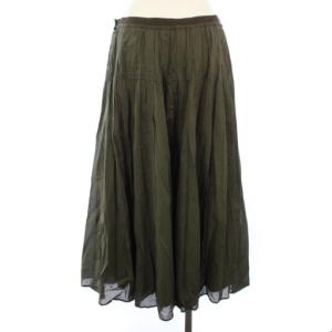 Leilian スカート ロング フレア 11 カーキ IT-0301250 /TK