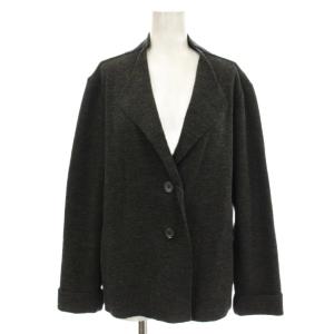ウール ニット テーラードジャケット 13号 グレー 2019-70508 /G