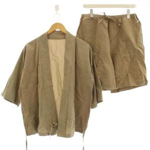 JINBEI リネン混 セットアップ 甚平 ジャケット ショートパンツ 2 ベージュ 00WA78 /G