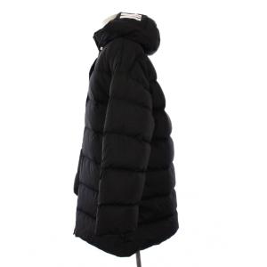 MSGM ダウンコート アウター ミドル丈 ロゴ 40 黒 /KH