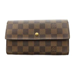 ポルトトレゾール・インターナショナル長財布 三つ折り ダミエ 茶 ブラウン N61215 /SS OS