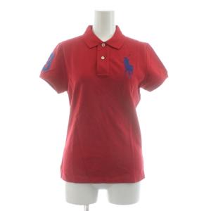 THE SKINNY POLO ビッグポニー ポロシャツ カットソー 鹿の子 L 赤 レッド 刺繍 半袖