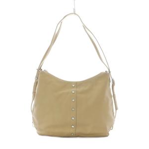 シモーヌ 2way ショルダーバッグ リュック ベージュ レザー /RI OS
