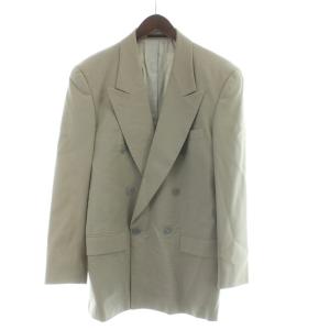 テーラードジャケット ブレザー 44 グレー ベージュ ダブルブレスト 長袖 /AP