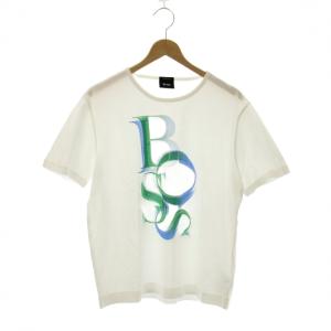 Tシャツ M 白 ホワイト ラウンドネック 半袖 ロゴプリント /JP