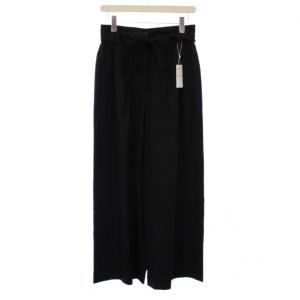 23AW ライトカルゼベルテッドパンツ ワイド スラックス タック ジップフライ ウール混 ベルト 38