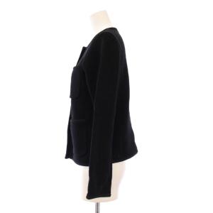 ANAYI 23SS ニットカーディガン 長袖 ショート丈 36 黒 102328-16-290-95-360 /KH