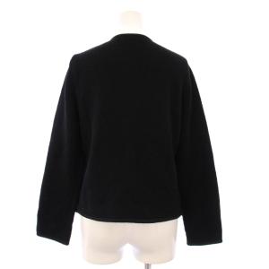 ANAYI 23SS ニットカーディガン 長袖 ショート丈 36 黒 102328-16-290-95-360 /KH