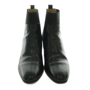 JIMMY CHOO ショートブーツ サイドゴア エナメル 36 黒 /AQ OS