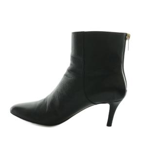 ショートブーツ バッグファスナー 36.5 黒 ブラック /AQ OS